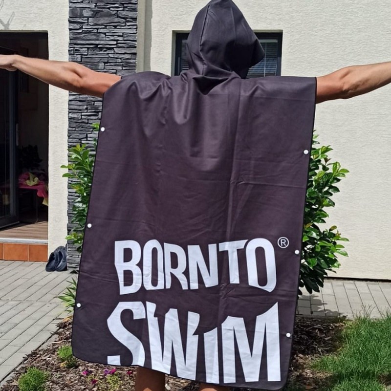 BornToSwim Poncho Black